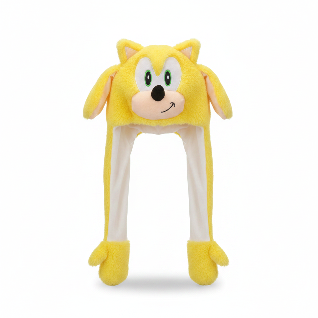 GORRO SONIC PELUCHE LEVANTA OREJAS C/LUZ 200U