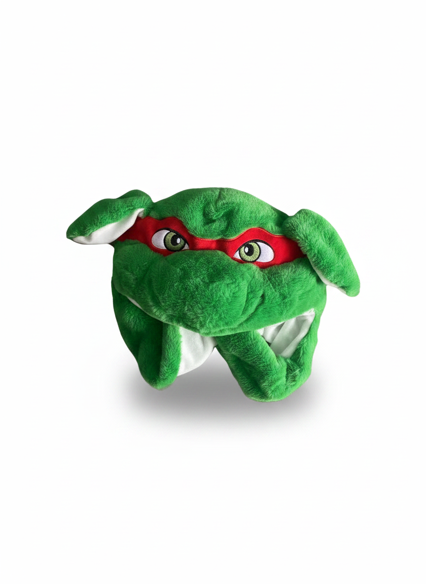 GORRO TORTUGAS NINJA PELUCHE LEVANTA OREJAS C/LUZ 200U